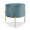 Baxton Studio Clarisse Light Blue Velvet Upholstered Gold Finished Chair 157-9781 - alternate 3